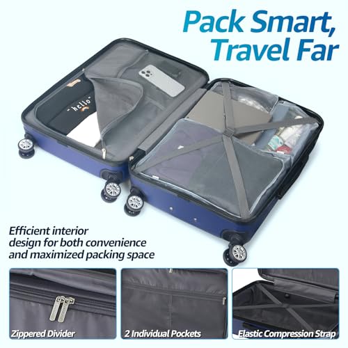 3-Piece Hardshell Luggage Set – Navy