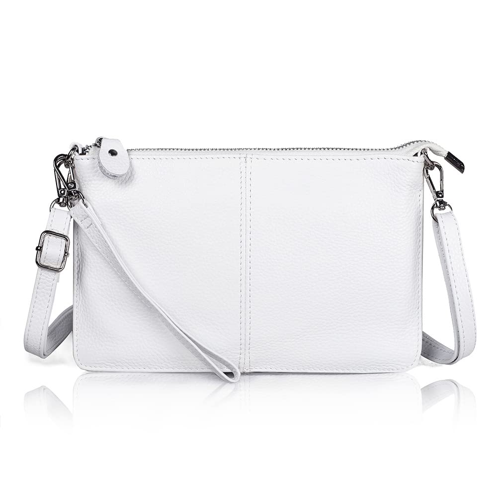 befen Genuine Leather Wristlet Clutch Wallet Purses Small Crossbody Bags for Women with RFID Blocking Card Slots