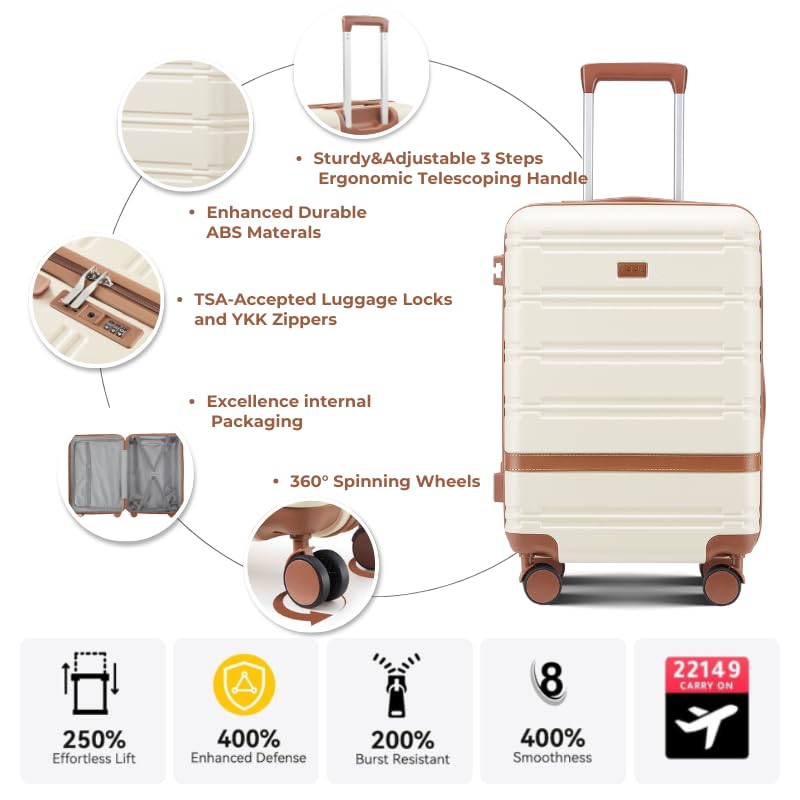 6-Piece Spinner Luggage Set – Black