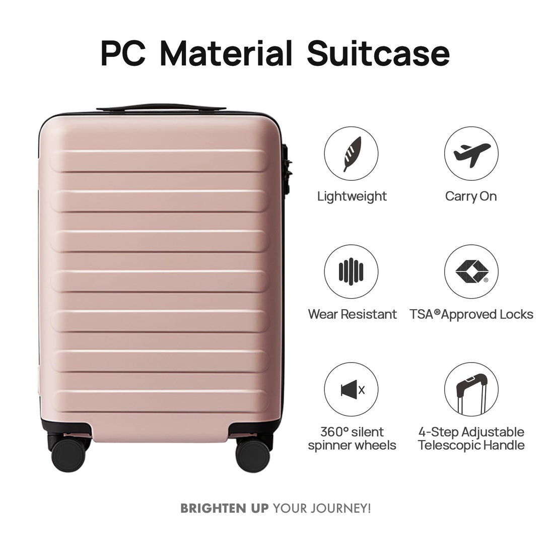 2-Piece Carry-On Luggage Set – Grey