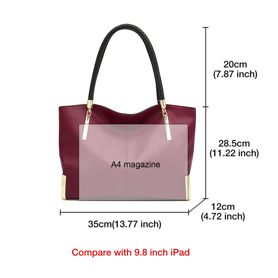 FOXLOVER Large Women's Tote Bag