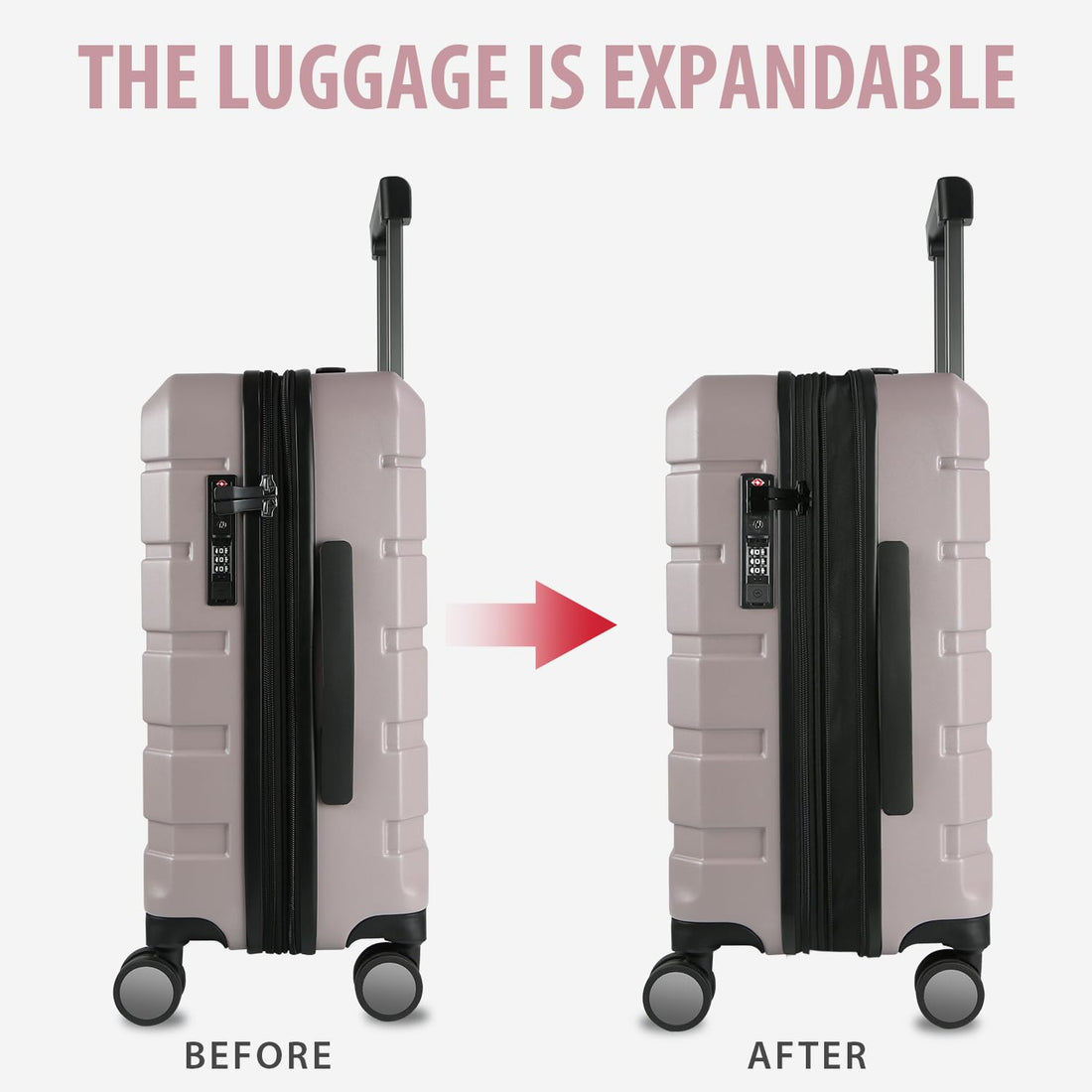 KROSER 20" Carry-On – Steel Grey