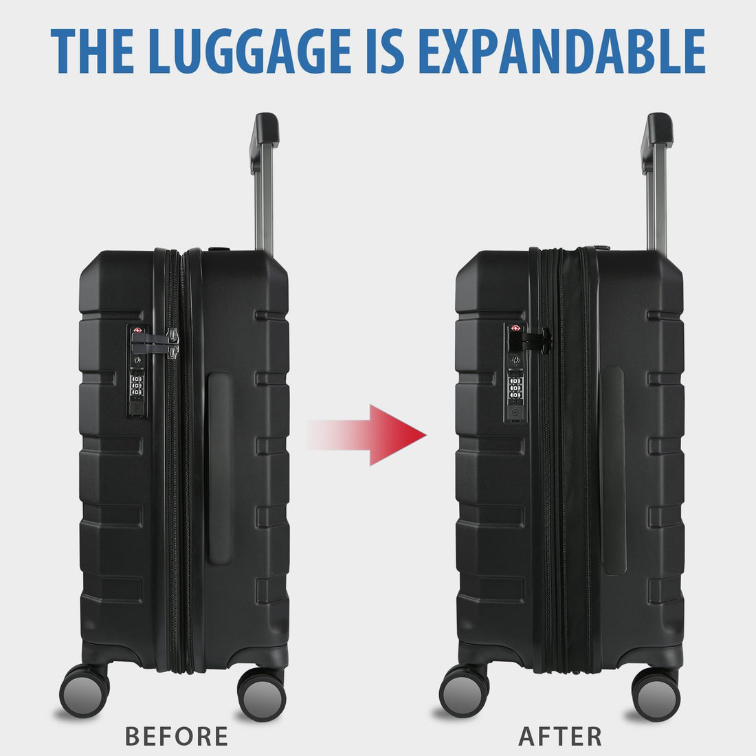 KROSER 20" Carry-On – Steel Grey
