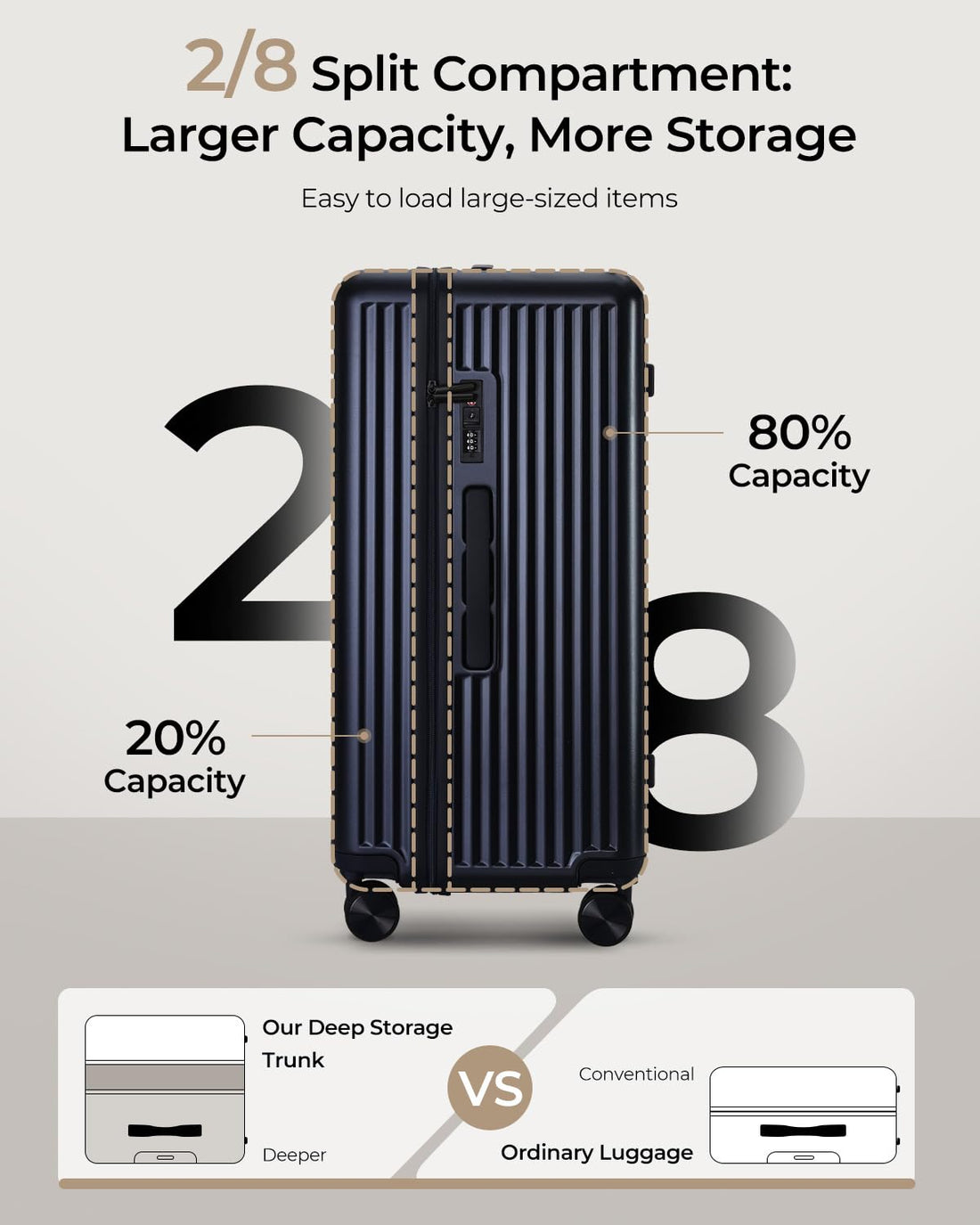 28" Black Trunk Luggage