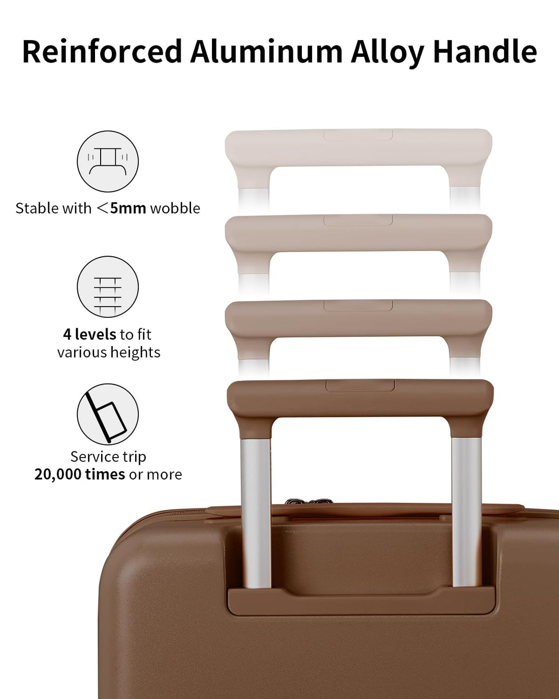 24" Hardshell Luggage – Brown