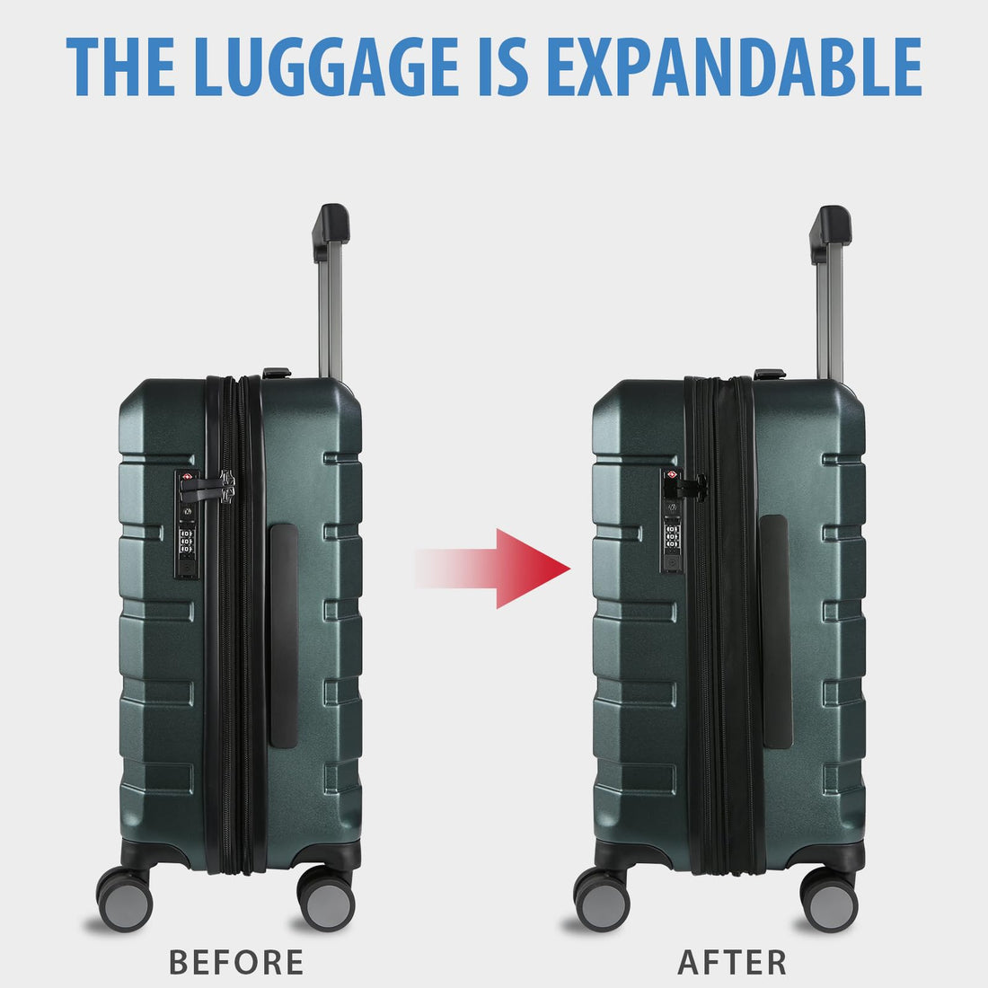 KROSER 20" Carry-On – Steel Grey