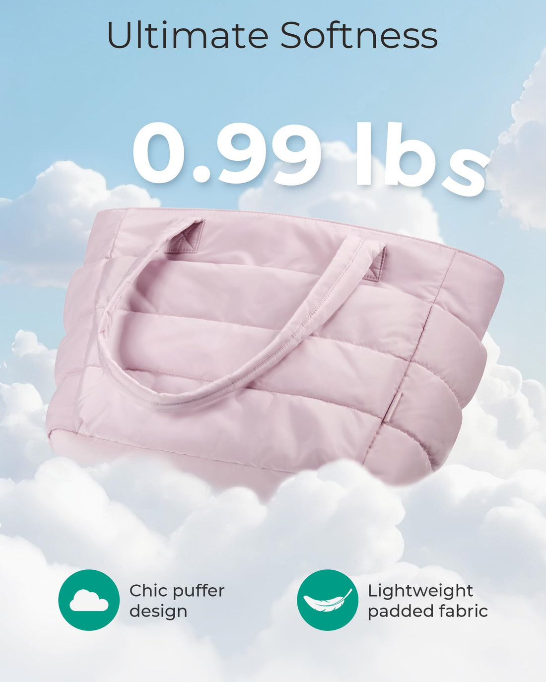 BAGSMART Women’s Puffy Tote