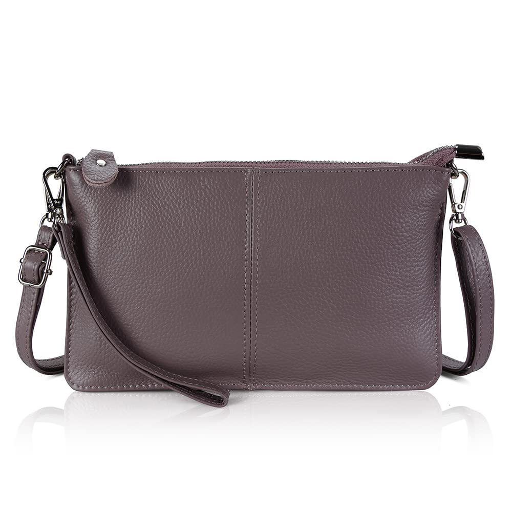 befen Genuine Leather Wristlet Clutch Wallet Purses Small Crossbody Bags for Women with RFID Blocking Card Slots