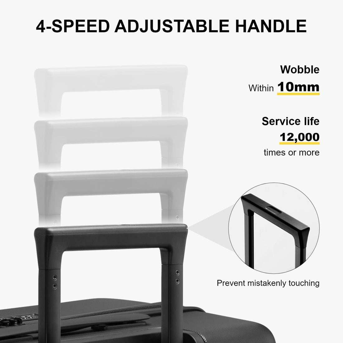LEVEL8 Black Carry-On Luggage