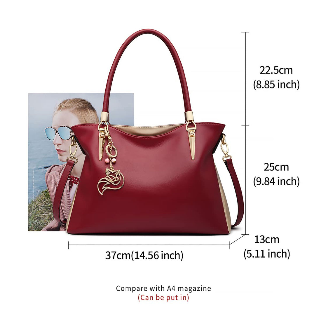 FOXLOVER Large Women's Tote Bag