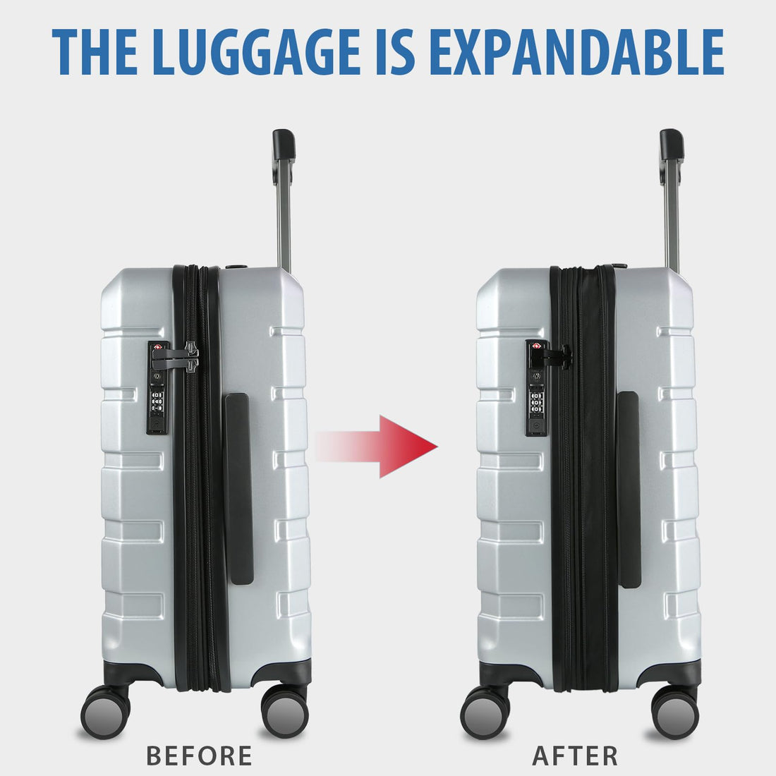 KROSER 20" Carry-On – Steel Grey