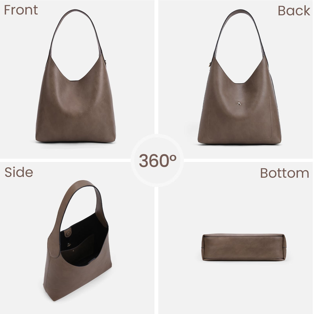Faux Suede Hobo Bag