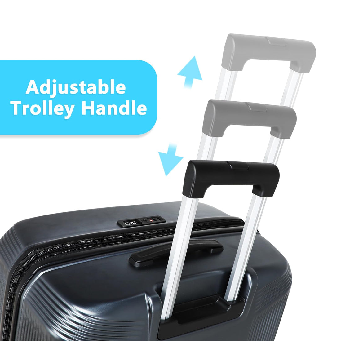 2-Piece Gray Luggage Set 20/28"