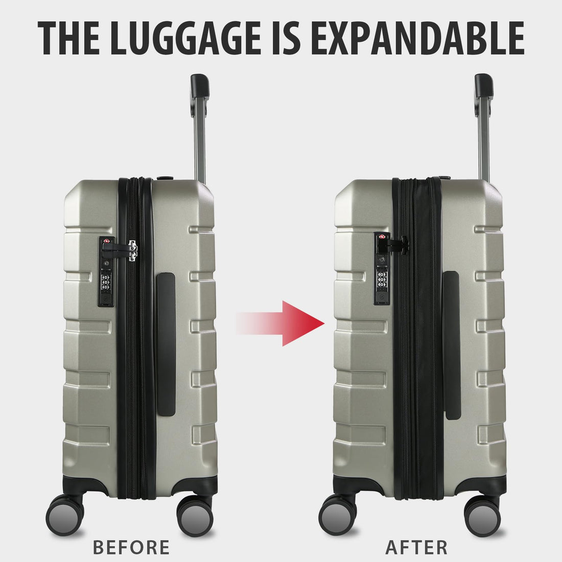 KROSER 20" Carry-On – Steel Grey