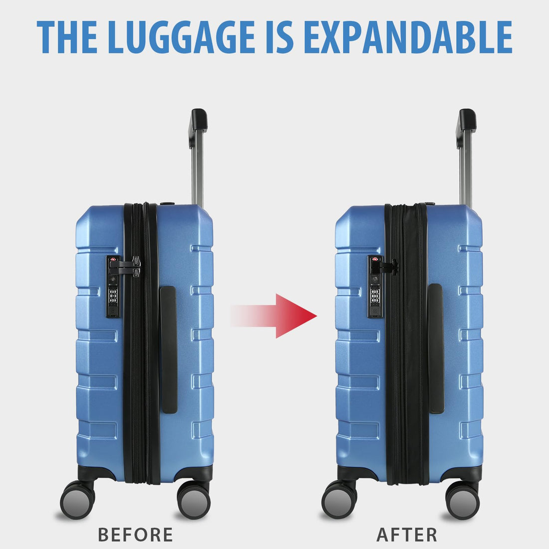 KROSER 20" Carry-On – Steel Grey