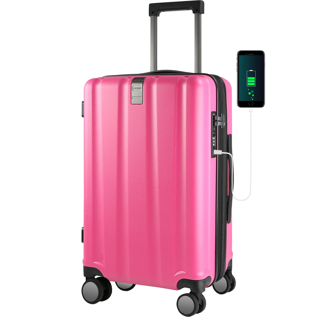 KROSER 20" Carry-On Luggage White