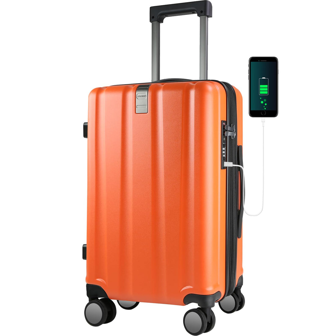KROSER 20" Carry-On Luggage White