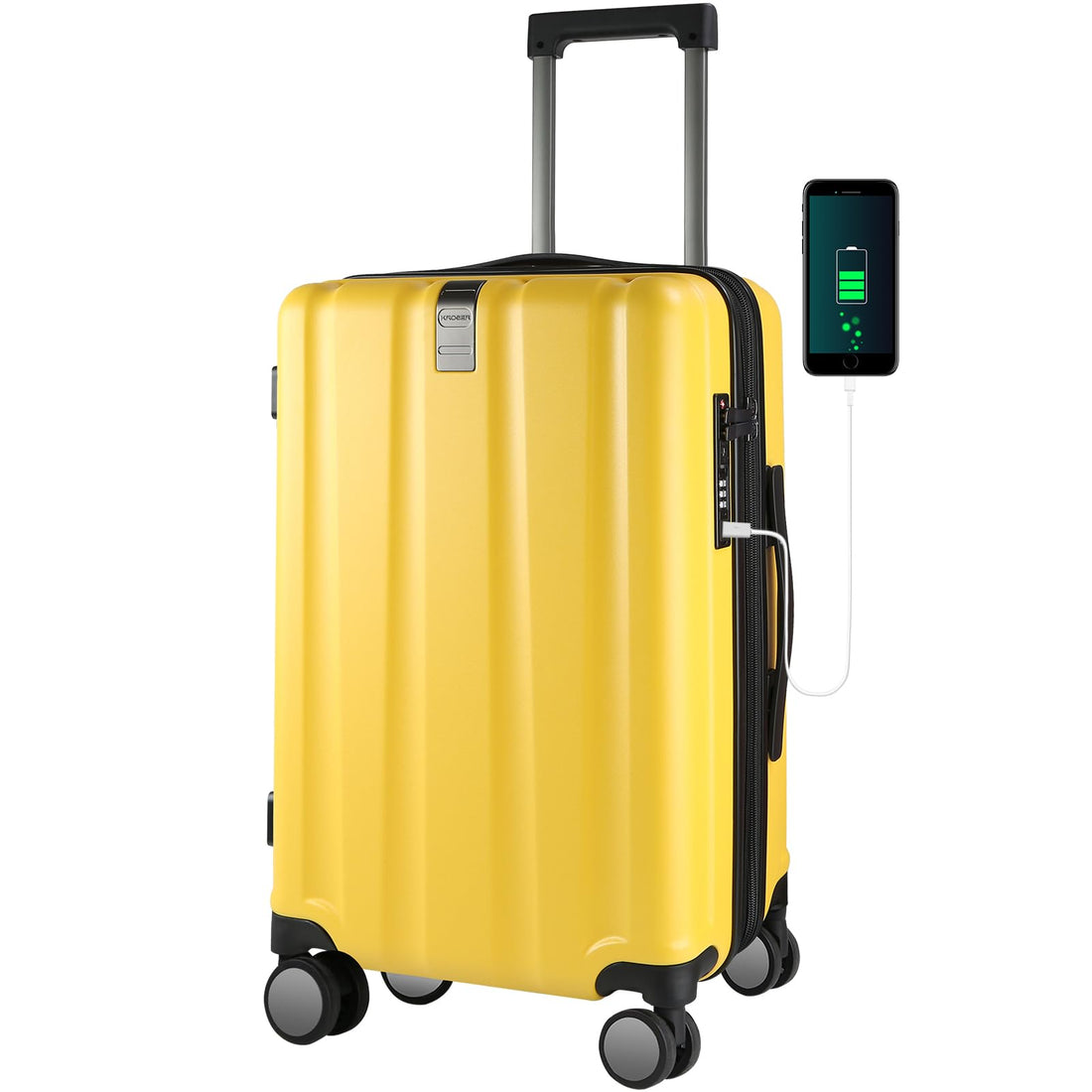 KROSER 20" Carry-On Luggage White
