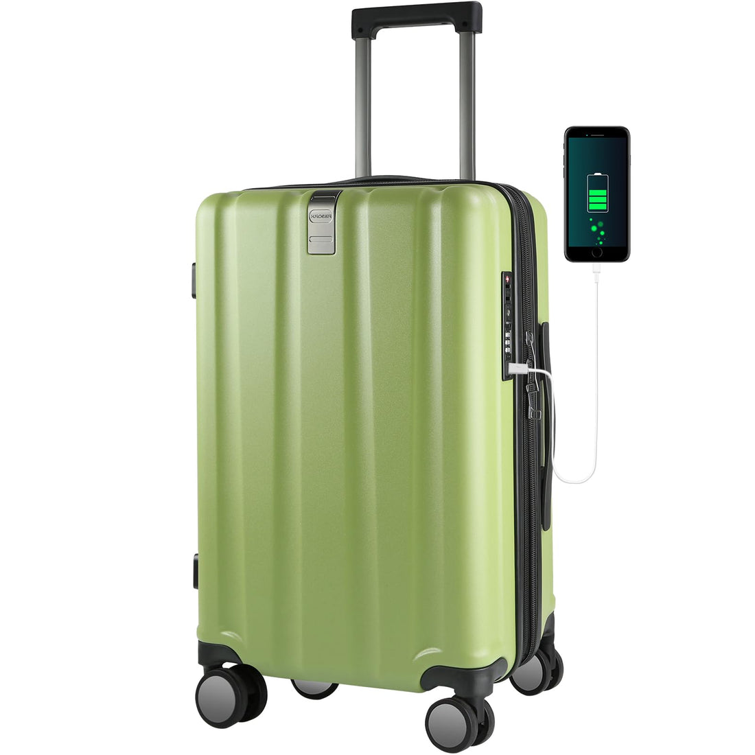 KROSER 20" Carry-On Luggage White