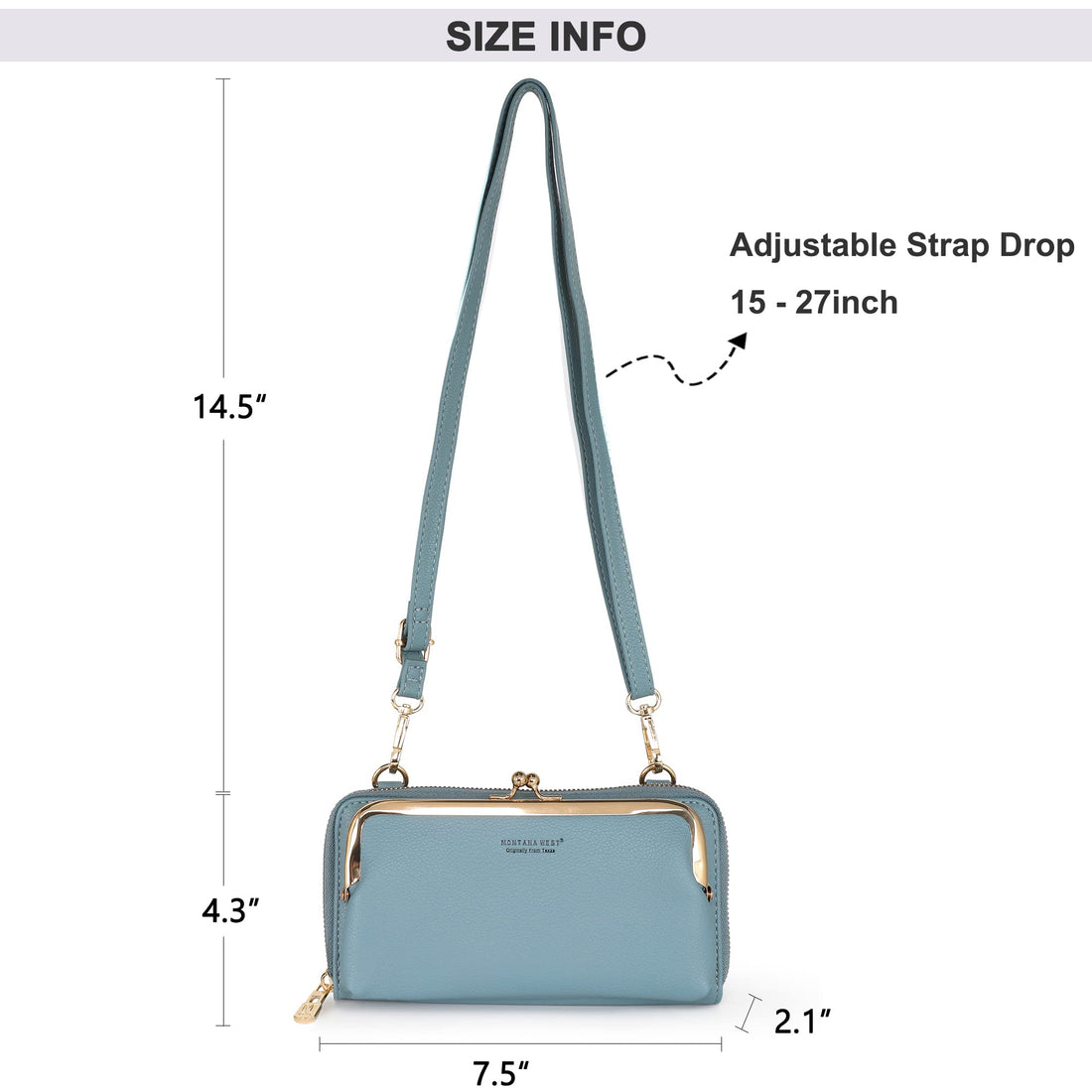 Montana West Small Crossbody Cell Phone Purse for Women RFID Blocking Cellphone Wallet