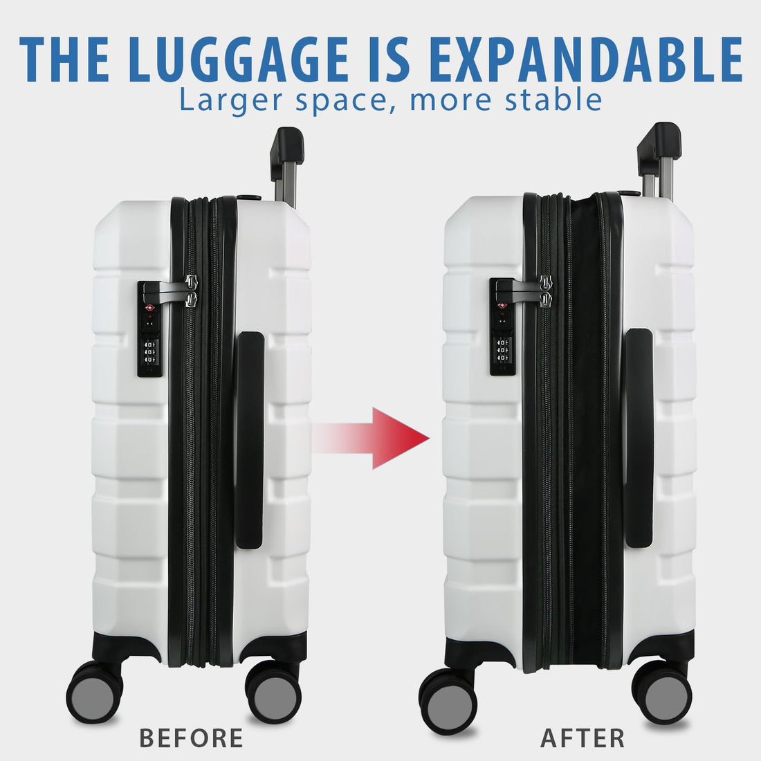 KROSER 20" Carry-On – Steel Grey