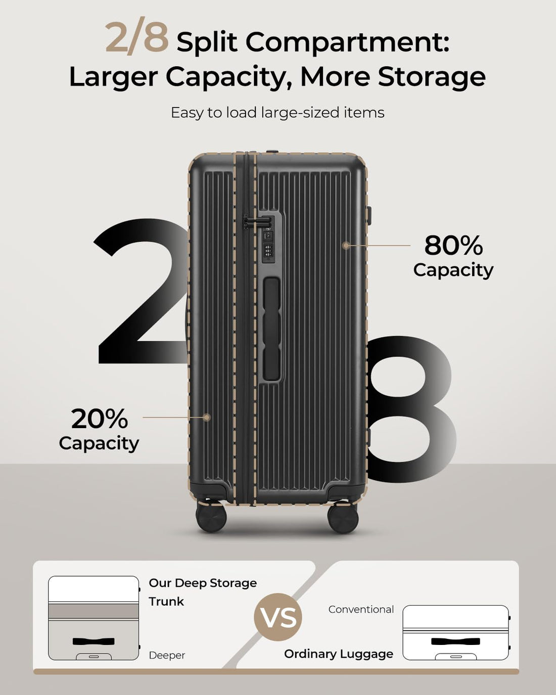 28" Black Trunk Luggage