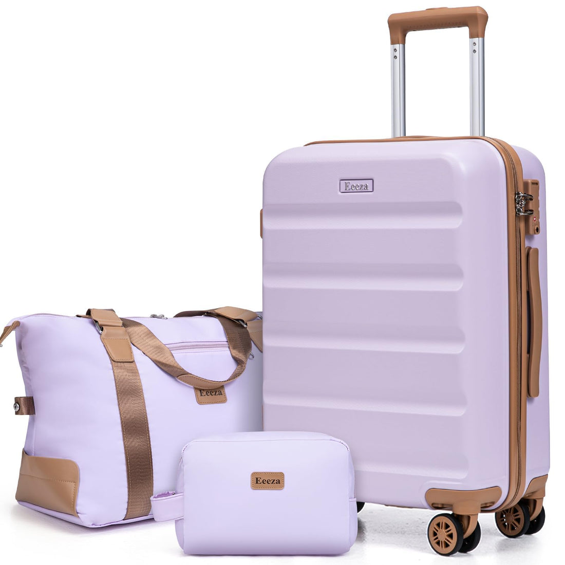 3-Piece Blue Carry-On Luggage Set