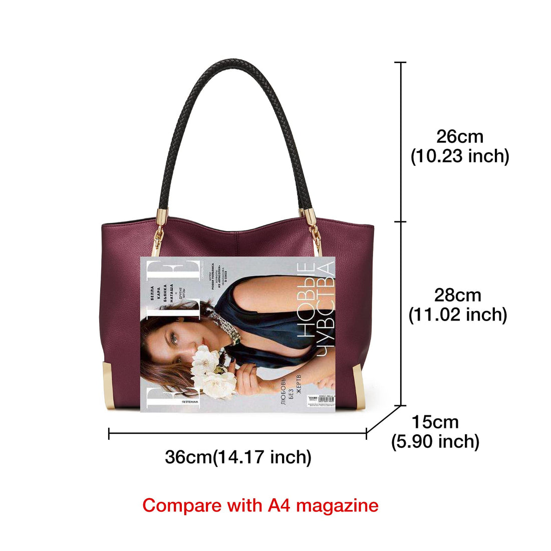 FOXLOVER Large Women's Tote Bag