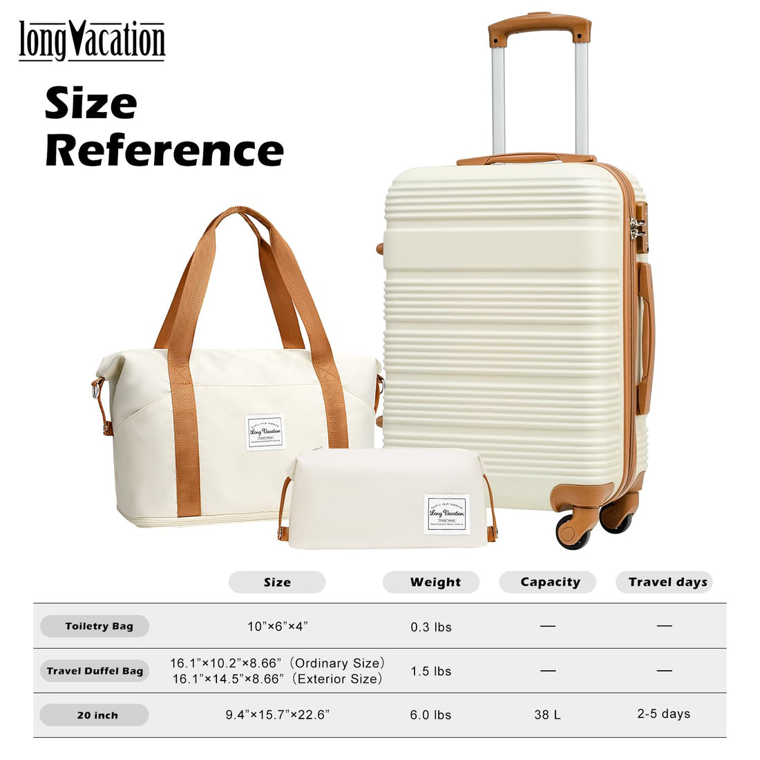 LONG VACATION 3-Piece Carry-On Set