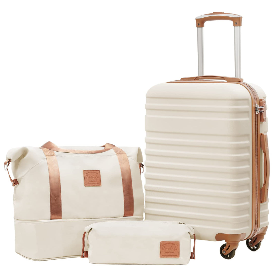 Coolife 3-Piece Luggage Set – Navy
