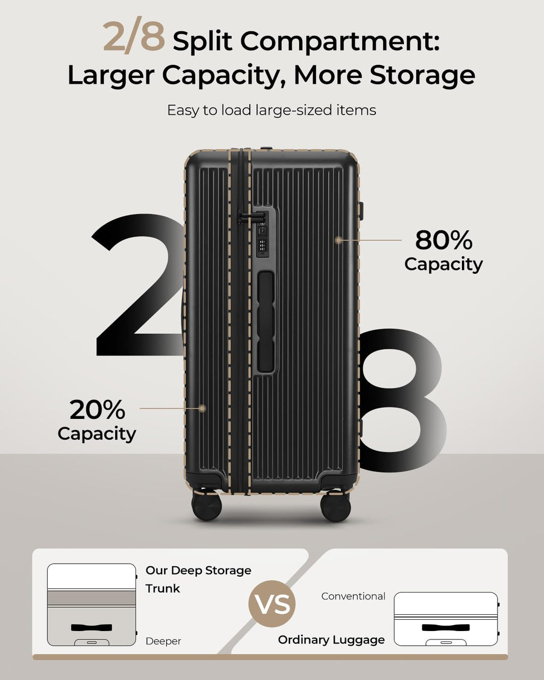28" Black Trunk Luggage