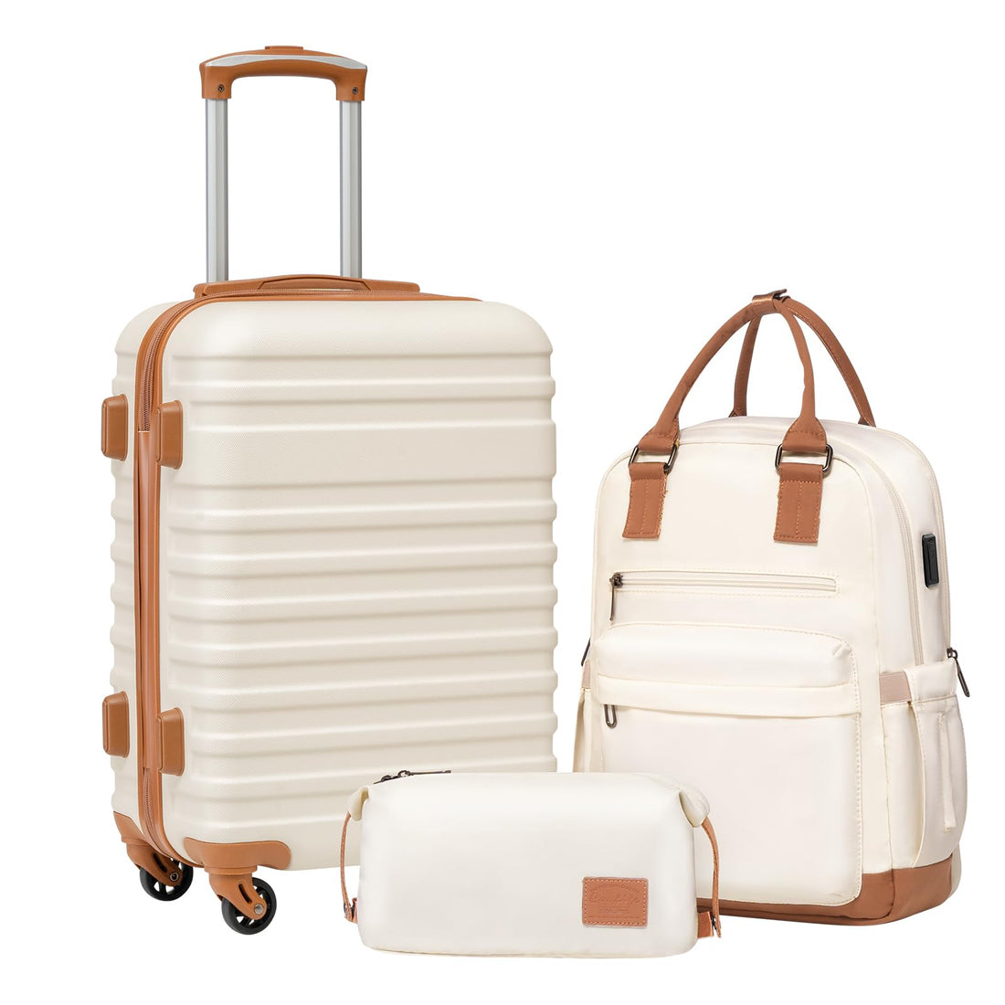 Coolife 3-Piece Luggage Set – Navy