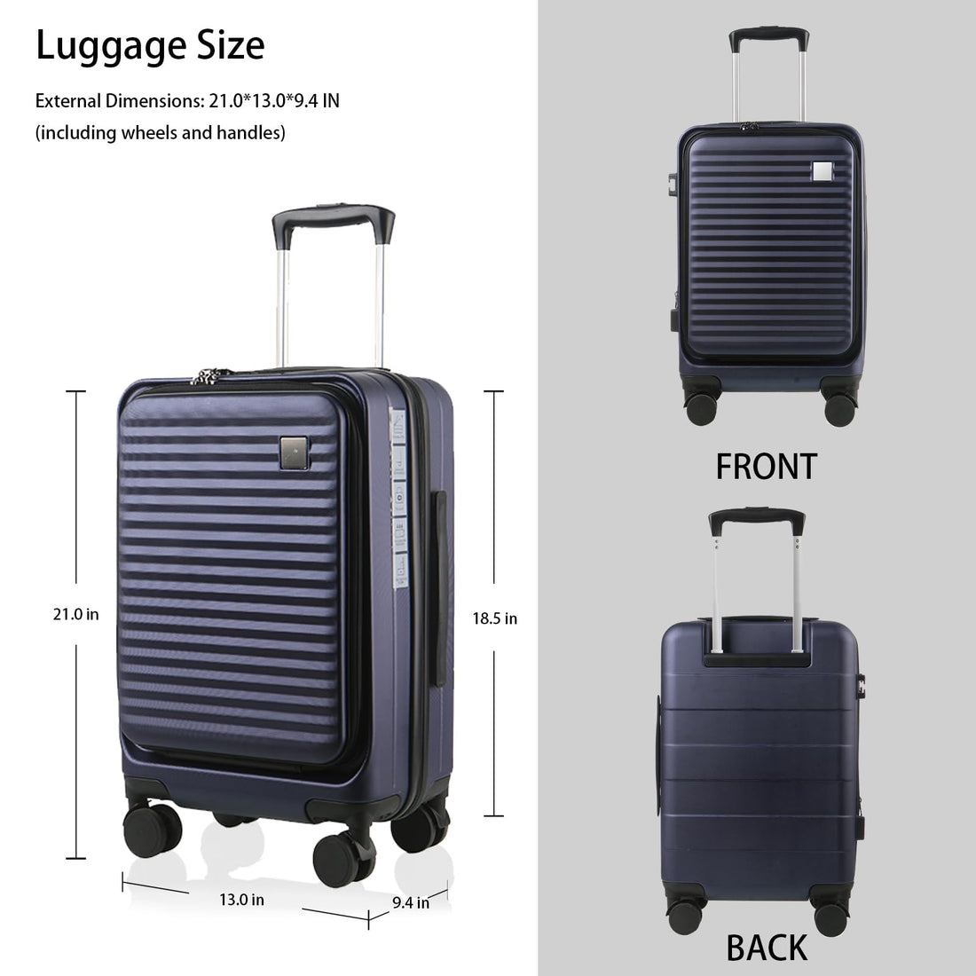 19.5" Hardside Carry-On – Black