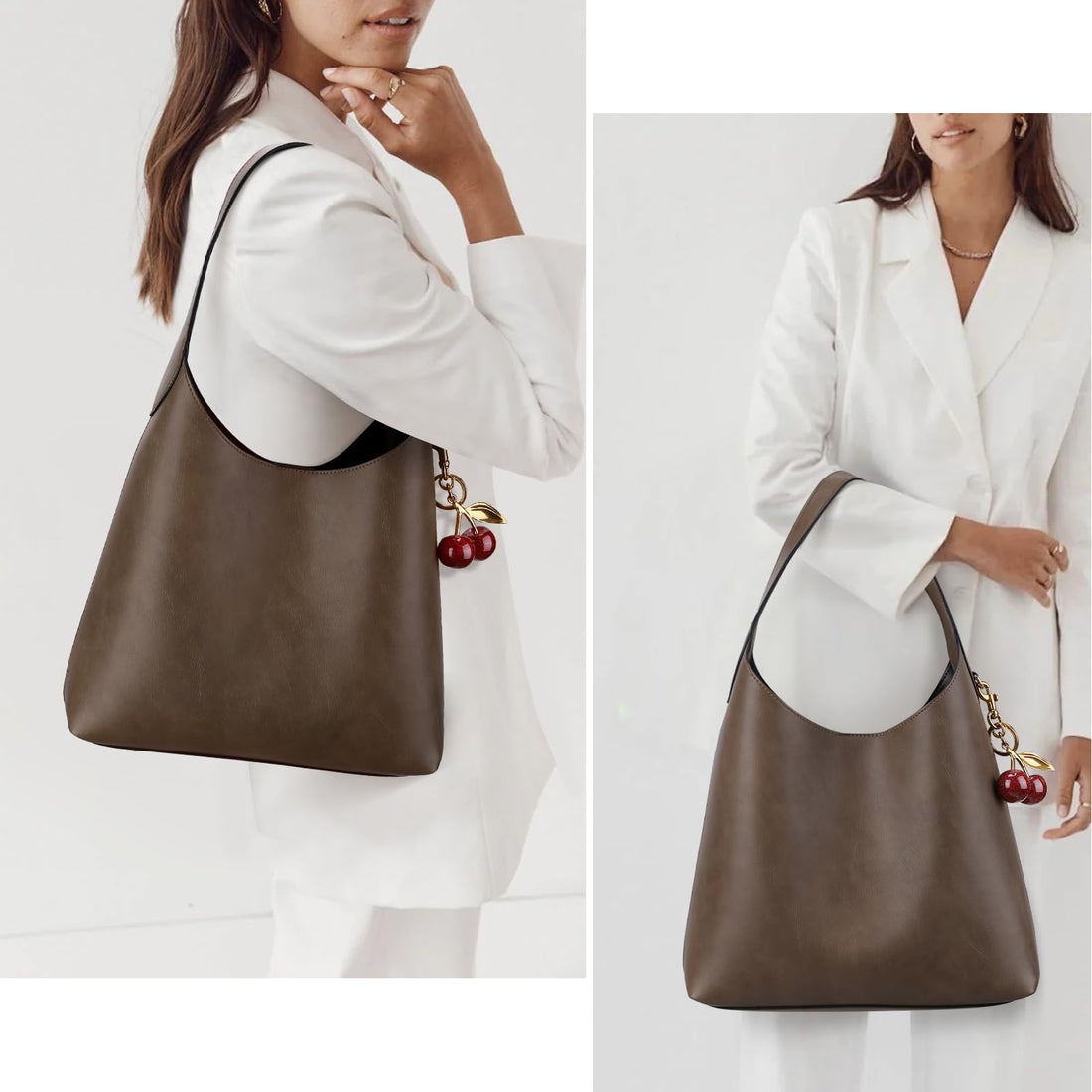 Faux Suede Hobo Bag
