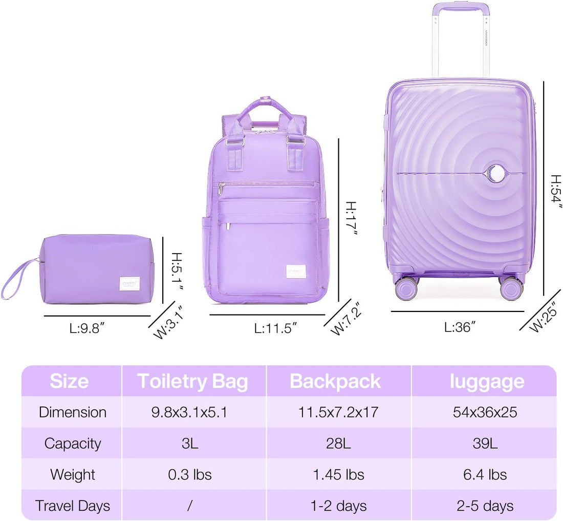 LARVENDER Lavender Carry-On Set
