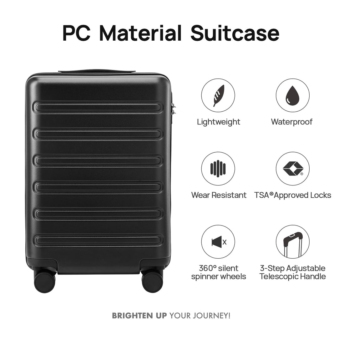 2-Piece Carry-On Luggage Set – Grey