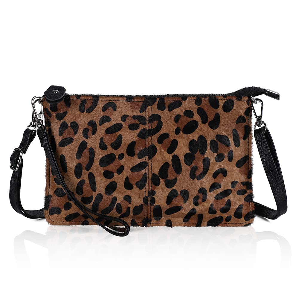 befen Genuine Leather Wristlet Clutch Wallet Purses Small Crossbody Bags for Women with RFID Blocking Card Slots