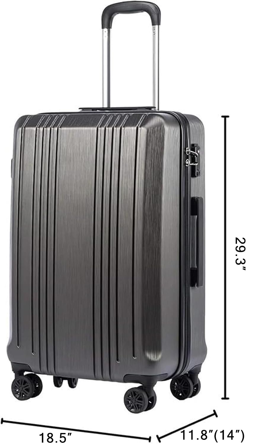 Coolife 3-Piece Expandable Luggage Set