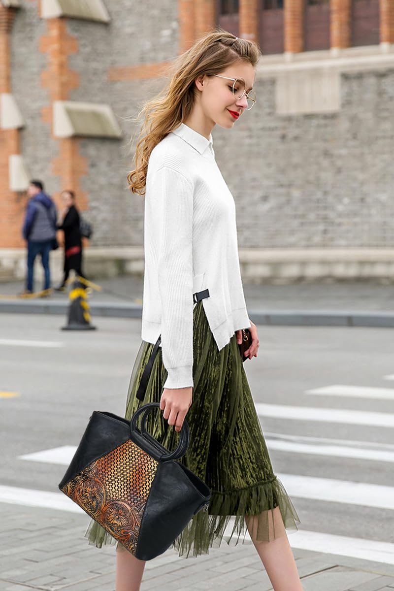 Women's Leather Tote & Satchel Bag