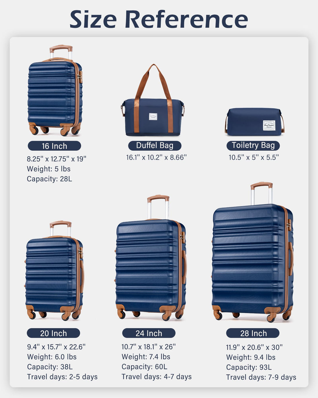 3-Piece Carry-On Luggage Set
