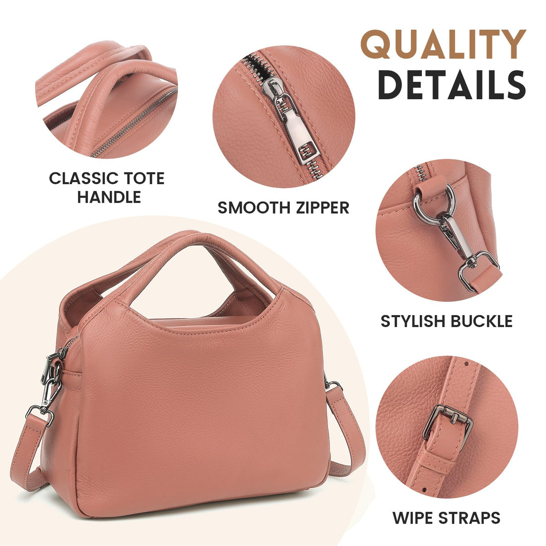 KOGTLA Women's Leather Handbag