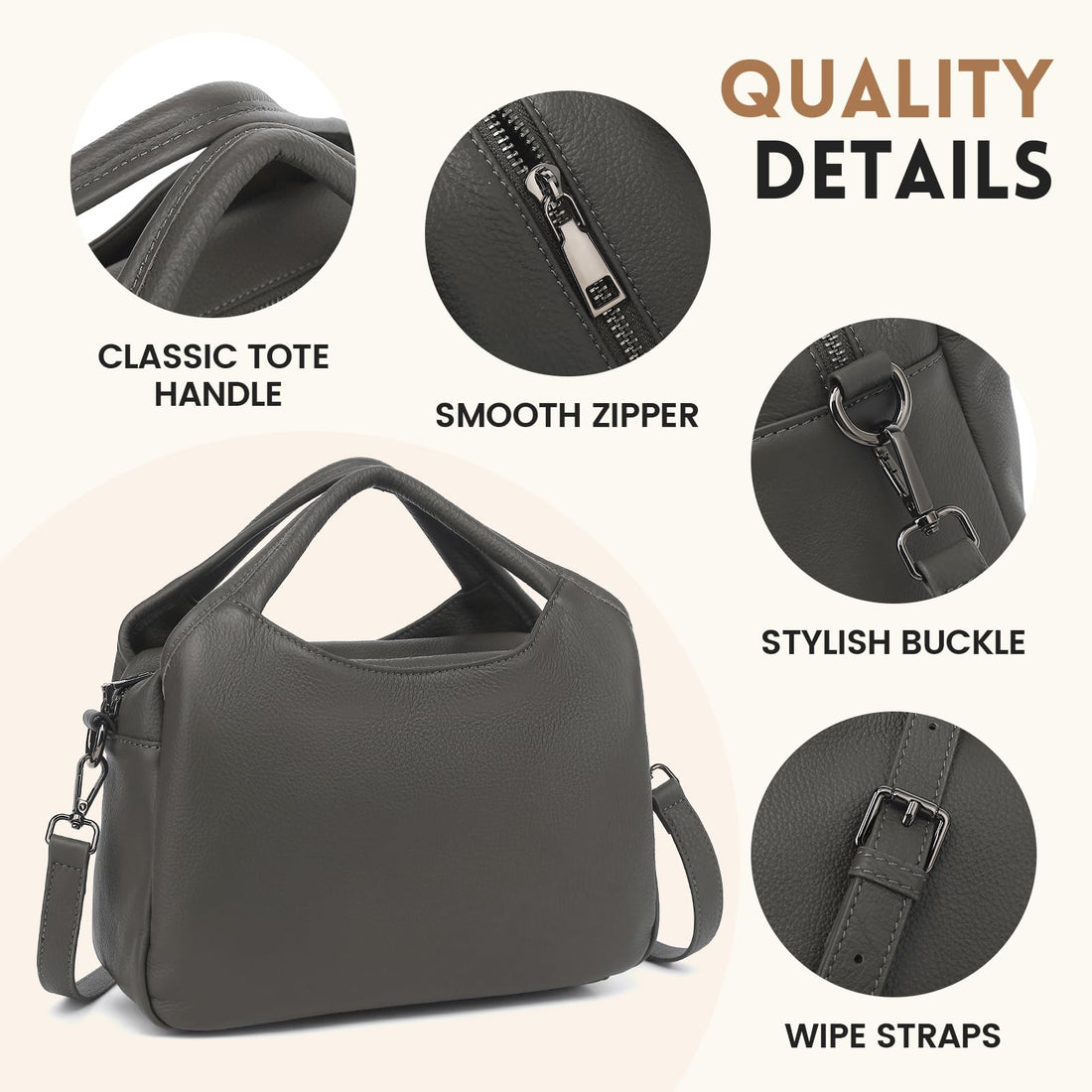 KOGTLA Women's Leather Handbag