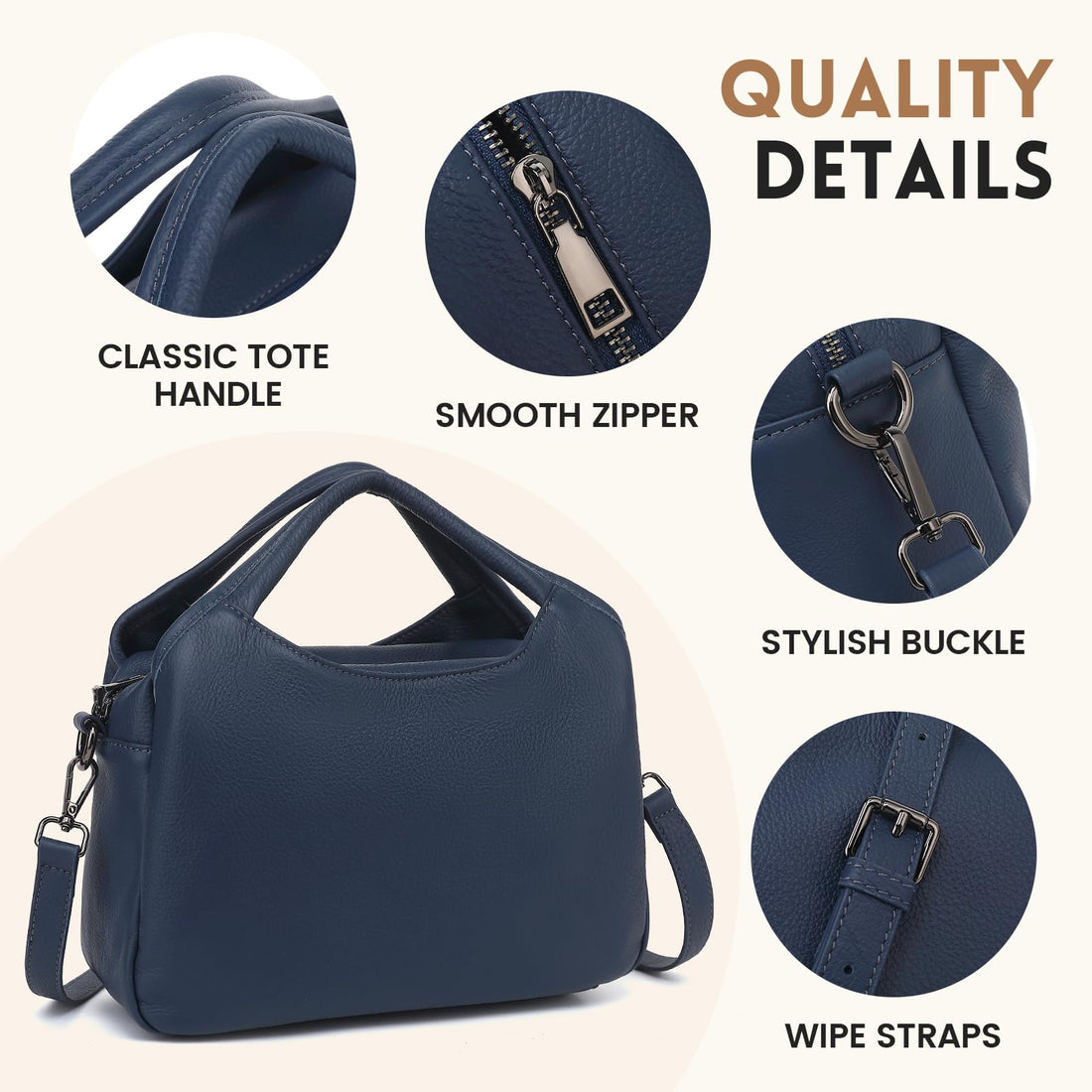 KOGTLA Women's Leather Handbag