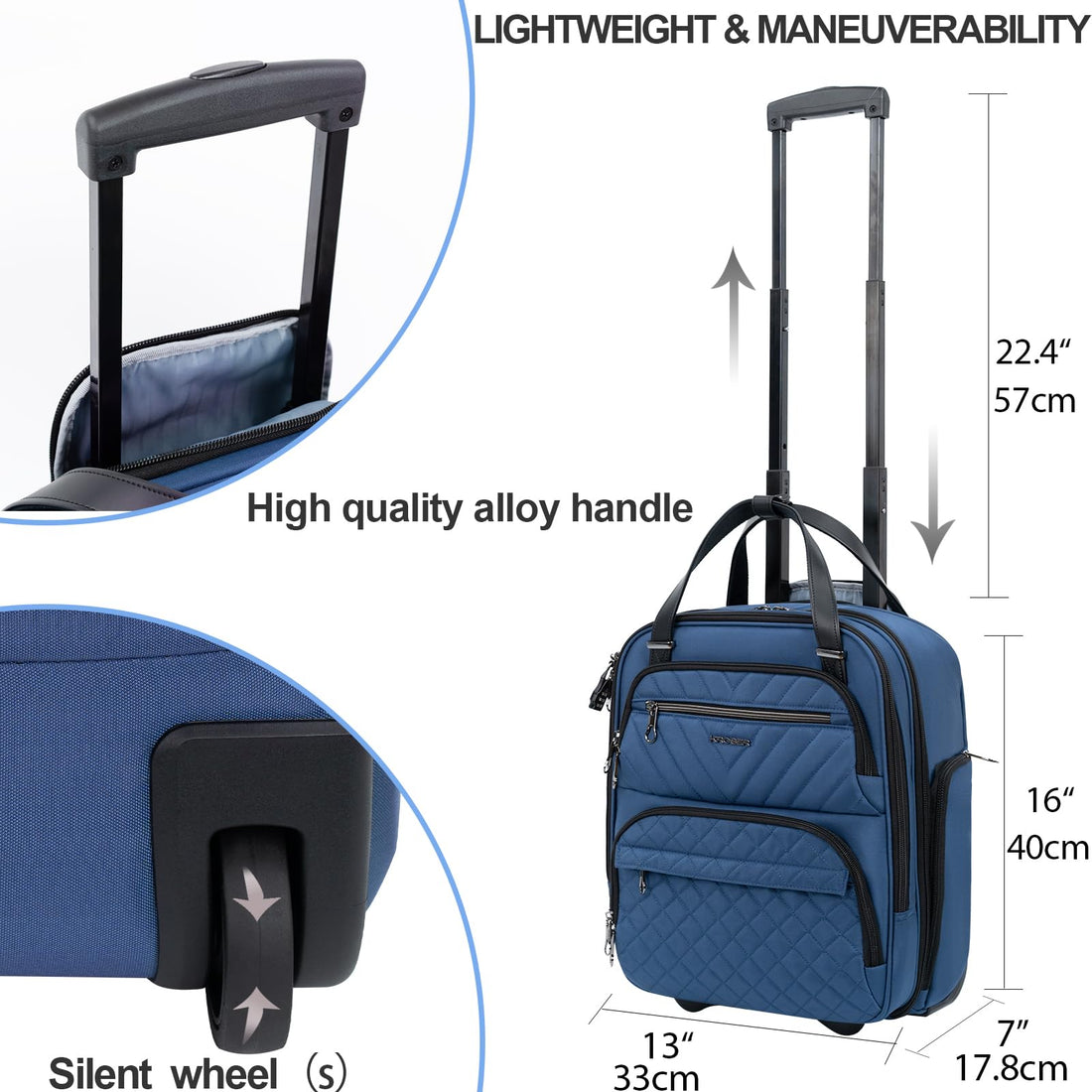KROSER 16" Underseat Luggage Grey