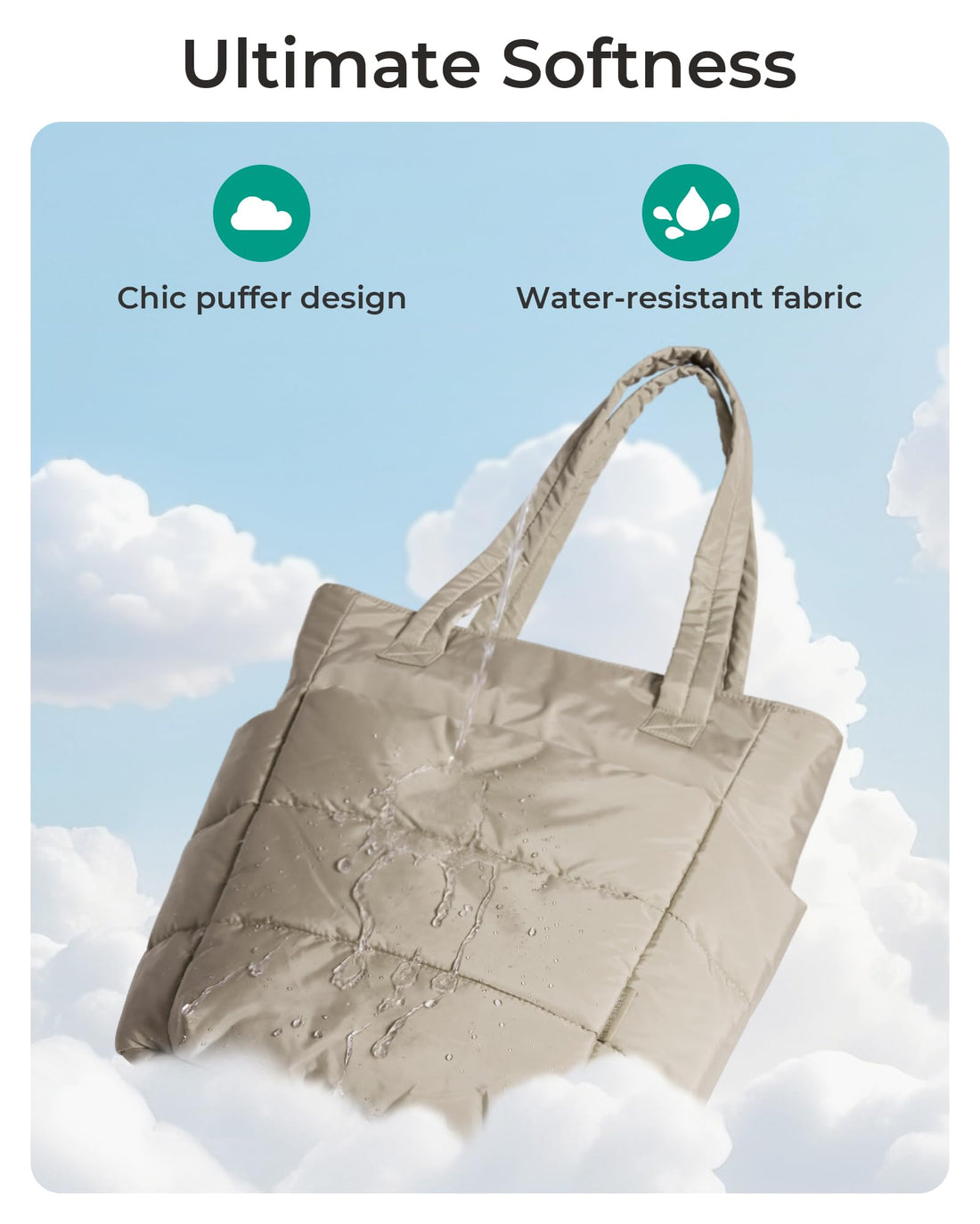 BAGSMART Women’s Puffy Tote