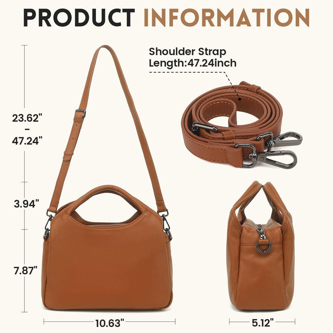 KOGTLA Women's Leather Handbag