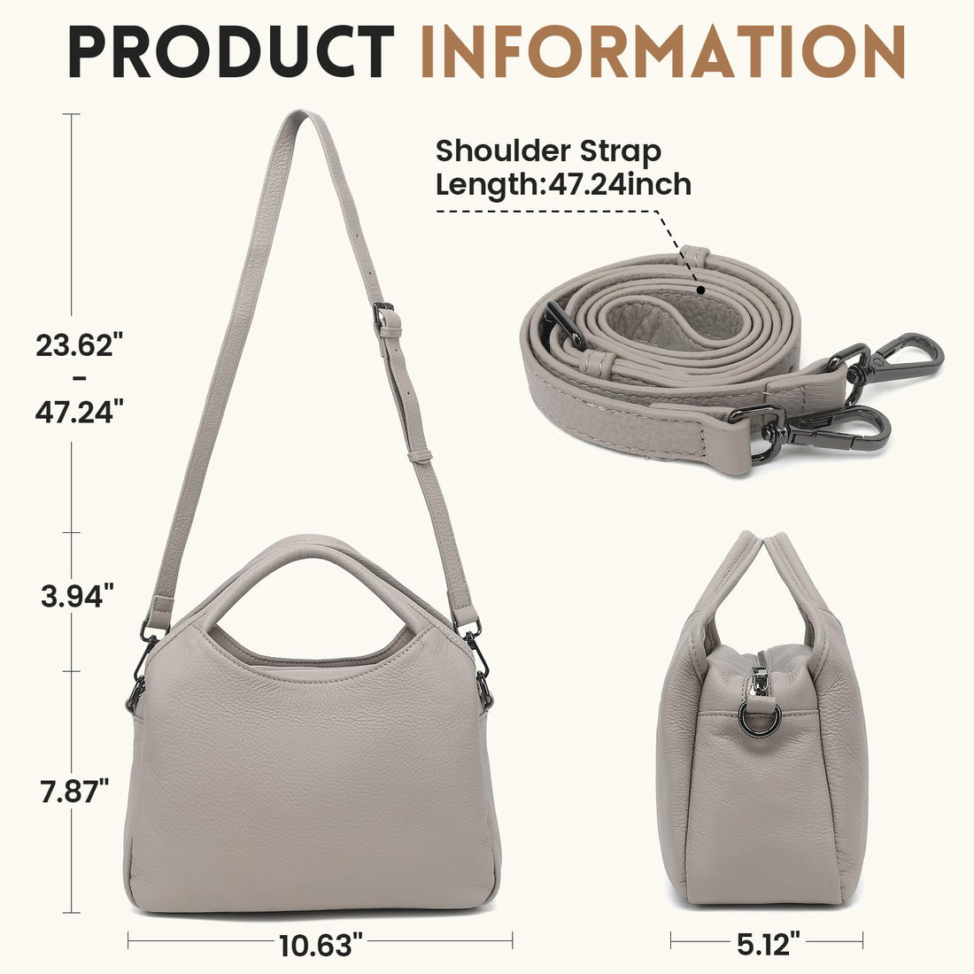 KOGTLA Women's Leather Handbag
