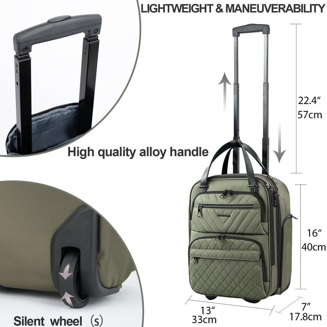 KROSER 16" Underseat Luggage Grey