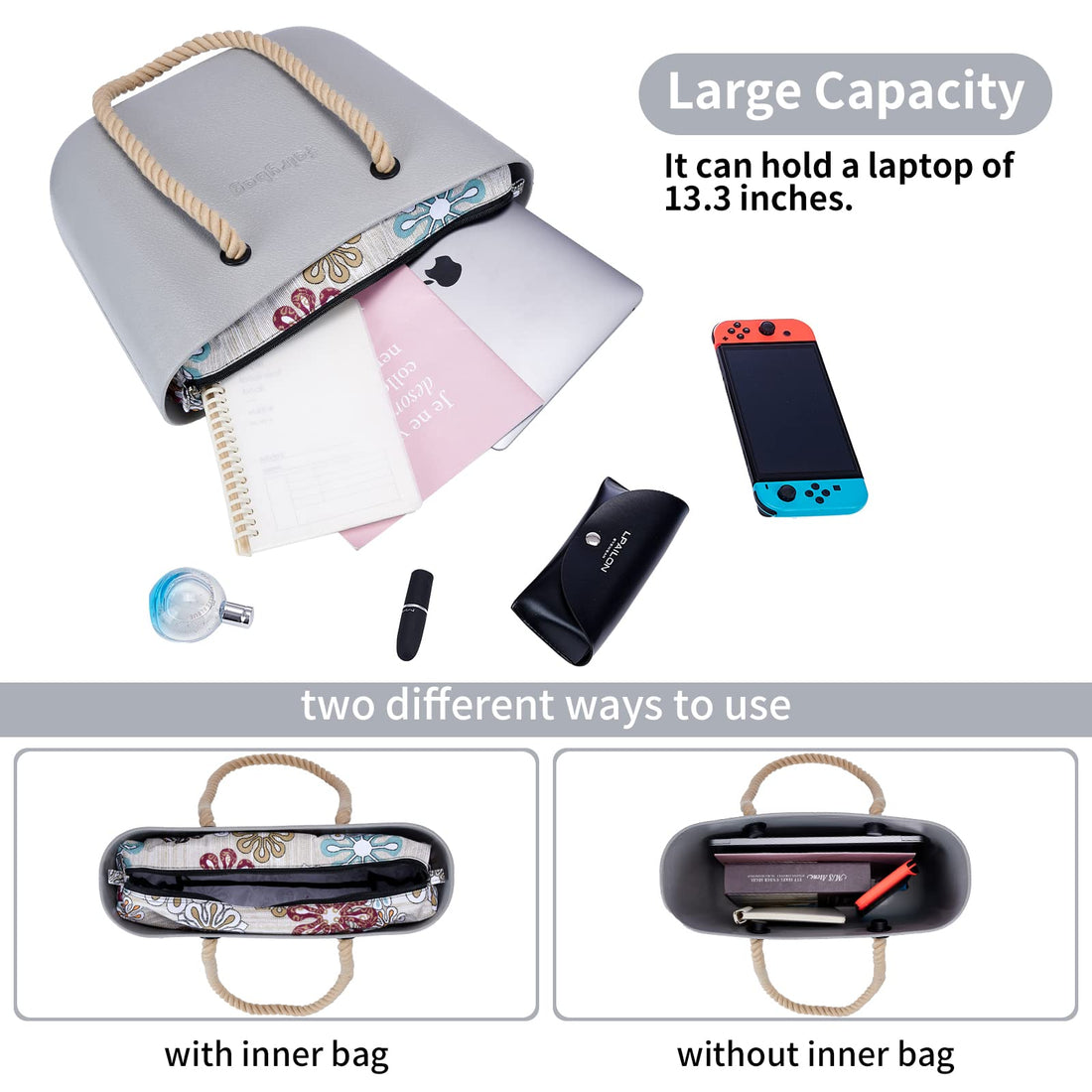 MRMIMI Waterproof Rubber Tote Bag