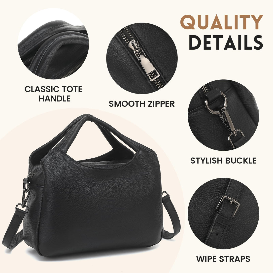 KOGTLA Women's Leather Handbag